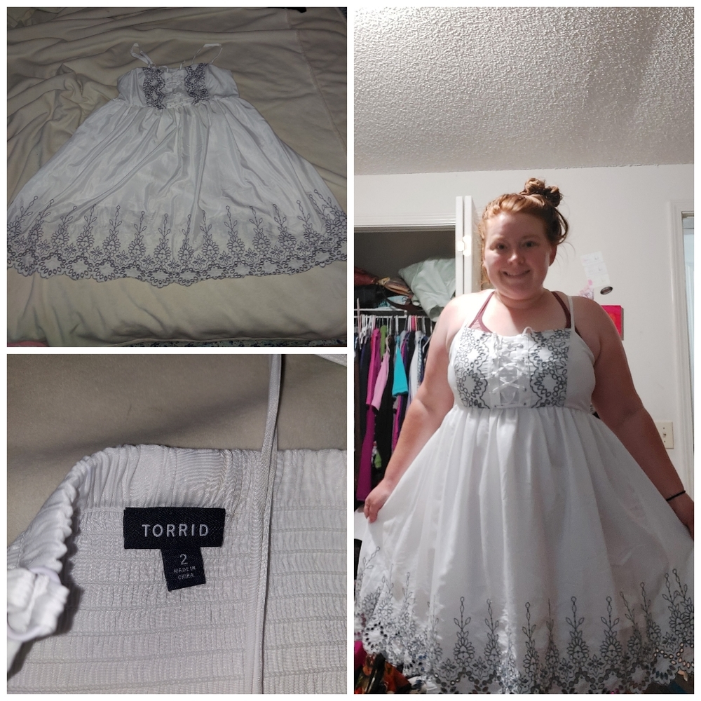 Size 2 White Torrid Dress - Picture 1 of 1